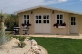 Log Cabin CLARA With Shed Attached (44 mm), 7x4 m (23'x13'), 28 m² customer 3