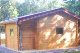 Garden Log Cabin PARIS (34 mm), 6.7x5.7 m (22'x19'), 21 m² + 11 m² Terrace customer 2