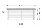 Garden Log Cabin STRONGHOLD (44 mm), 3x6 m (10'x20'), 18 m² specification 4