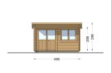 Garden Log Cabin With A Flat Roof LILLE (34 mm), 4x3 m (13'x10'), 12 m² specification 2