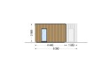 Granny Annexe LUCIA 1 (Insulated, 44 mm + Cladding), 40 m² specification 3