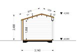Garden Office Pod TONIA (Insulated, 34 mm + Cladding), 3x3 m (10' x 10'), 9 m² specification 6