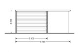 Garden Office AIDA PLUS (28 mm), 5x3 m (17'x10'), 9 m² With 6.5 m² Terrace specification 4