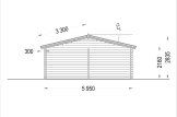 Log Cabin CAMILA (44 mm), 6x6 m (20'x20'), 36 m² specification 4