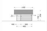 Garden Log Cabin CLARA With Shed Attached (66 mm), 7x4 m (23'x13'), 28 m² specification 4