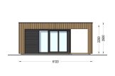 Garden room INES PLUS with terrace (Insulated, 34 + cladding), 6x3 m (20'x10'), 18 m² specification 2