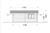 Log Cabin DREUX (44 mm), 6x6 m (20'x20'), 36 m² specification 3