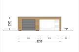 Single Wooden Garage SILVIA F (34 mm + cladding), 4x6 m (13'x20'), With Single Carport 4x6 m (13'x20') specification 2