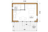 Garden Room TONIA PLUS (Insulated, 34 + cladding), 5x3 m (16'x10'), 15 m² specification 1