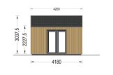 Garden Cabin TONIA (Insulated, 34 mm + Cladding), 5x4 m, 20 m² specification 5