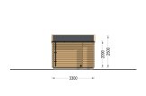 Outdoor Sauna VIGOR (44 mm), 3.3x2.5 m, 4.85 m² specification 4