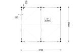 Single Wooden Carport CLASSIC, 5x5.7 m (16’x19’) specification 1