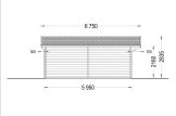 Log Cabin DREUX (44 mm), 6x6 m (20'x20'), 36 m² specification 5