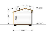 Garden Office Pod TONIA (Insulated, 34 mm + Cladding), 3x2 m (10' x 6'6"), 6 m² specification 6