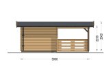 Garden Log Cabin LILI (34 mm), 6x3 m (20'x10'), 8 m² specification 4