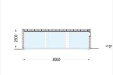Triple Wooden Garage With Flat Roof SILVIA TRIO F (34 mm + Cladding), 9x6 m (30'x20'), 54 m² specification 6