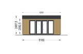 Garden Cabin EMMY (Insulated, 34 mm + Cladding), 5x5 m, 25 m² specification 2
