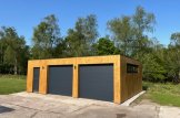 Double Wooden Garage With Flat Roof SILVIA DUO F (34 mm + Cladding), 6x6 m (20'x20'), 36 m² customer 2