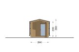 Outdoor Sauna SERENE (34 mm + Cladding), 3.3x2.5 m, 4.95 m² specification 3