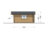 Log Cabin DREUX (44 mm), 5x5 m (16'x16'), 25 m² specification 5