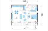 Granny Annexe KAYA 1 (Insulated, 44 mm + Cladding), 48 m² specification 1