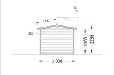 Log Cabin Shed MINI (28 mm), 3x2 m (10'x7'), 6 m² specification 4