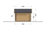 Garden Log Cabin CLOCKHOUSE (44 mm), 4x3 m (13'x10'), 12 m² specification 4