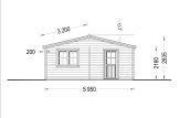 Log Cabin DREUX (44 mm), 6x6 m (20'x20'), 36 m² specification 2