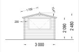 Wooden Kiosk (28 mm), 3x3 m (10'x10'), 9 m² specification 2