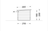 Garden Log Cabin LARISSA (28 mm), 5.2x2.7 m, 7 m² With 7 m² Terrace specification 5