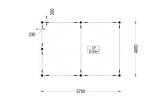 Single Wooden Carport CLASSIC, 4x5.7 m (13’x19’) specification 1