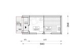 Outdoor Sauna SERENE (34 mm + Cladding), 5.3x2.5 m, 5 m² specification 1