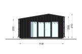 Garden Room TONIA PLUS (Insulated, 34 + cladding), 5x3 m (16'x10'), 15 m² specification 2