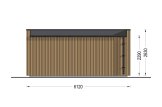 Garden room INES PLUS with front terrace (Insulated, 34 + cladding), 6x6 m (20'x20'), 36 m² specification 4