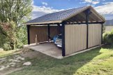 Double Wooden Carport LUNA DUO With A Side Wall 6x6 m (20'x20') customer 3