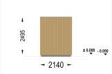 Outdoor Sauna DELLA (34 mm + Cladding), 2,6 x 2,1 m, 3,8 m² specification 4