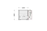 Outdoor Sauna OKO (34 mm + Cladding), 2.3x2.3 m, 4.1 m² specification 1