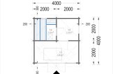 Outdoor Sauna ELDA (44 mm), 4x4 m, 16 m² (3 Rooms) specification 1