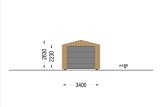 Single Wooden Garage SILVIA (34 mm + Cladding), 3.4x5.4 m (11'x18'), 20 m² specification 2
