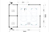 Double Wooden Carport With A Shed LUNA DUO F PLUS, 7.6x5.6 m, With A Side Wall specification 1