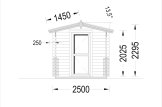 Outdoor Sauna ELDA (44 mm), 2,5x2,9 m, 7 m² specification 2