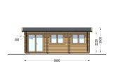 Garden Log Cabin ELEONORA (34 mm), 6.6x3 m, 20 m² specification 2