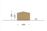 Single Wooden Garage SILVIA (34 mm + Cladding), 4x6 m (13'x20'), 24 m² specification 4