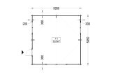 Single Wooden Garage CLASSIC (44 mm), 6x6 m (20'x20'), 36 m² specification 1