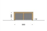 Double Wooden Garage With Flat Roof SILVIA DUO F (34 mm + Cladding), 6x6 m (20'x20'), 36 m² specification 2