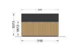 Garden Cabin TONIA (Insulated, 34 mm + Cladding), 5x5 m, 25 m² specification 3