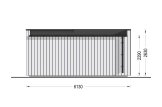 Garden room INES PLUS with L-shape terrace (Insulated, 34 + cladding), 6x6 m (20'x20'), 36 m² specification 4