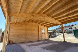 Double Wooden Carport 5.5x6 m (18'x20') With Shed (44 mm), 2x6 m (7'x20') customer 3