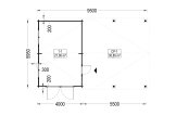 Single Wooden Garage MULTI (44 mm) 4x6 m (13'x20') with Double Carport 5.5x6 m (18'x20') specification 1