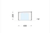 Single Wooden Garage SILVIA F (34 mm + cladding), 4x6 m (13'x20'), With Single Carport (directly in front) 4x6 m (13'x20') specification 6